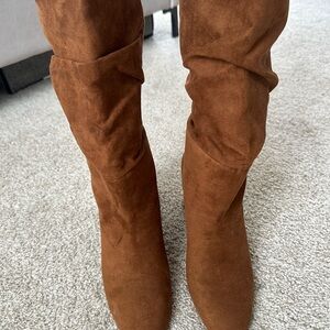 Chinese Laundry Brown Suede Heeled Boots